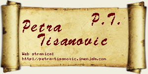 Petra Tišanović vizit kartica